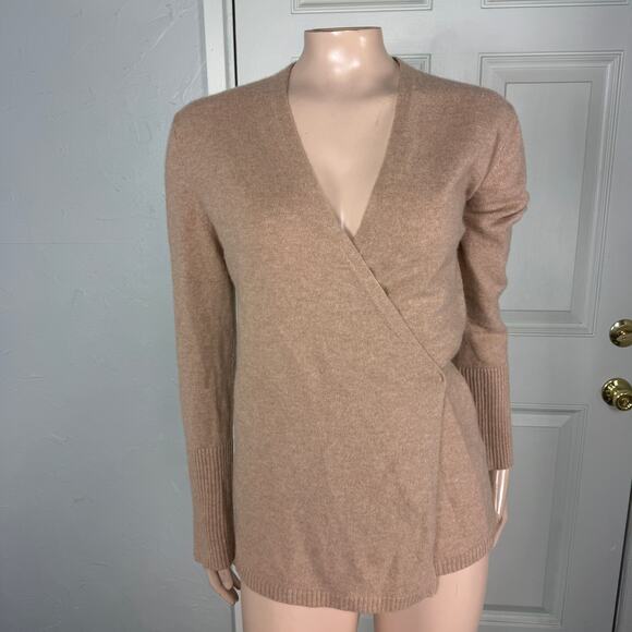 PURECASHMERE NYC Women's Sweater Small Pure Cashmere Cardigan Wrap Tie A12 - Picture 1 of 6